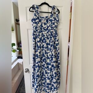 Abercrombie & Fitch Blue and White Floral Maxi Dress